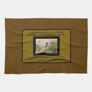 YNOTME Monotone Quacking3 Geschirrtuch