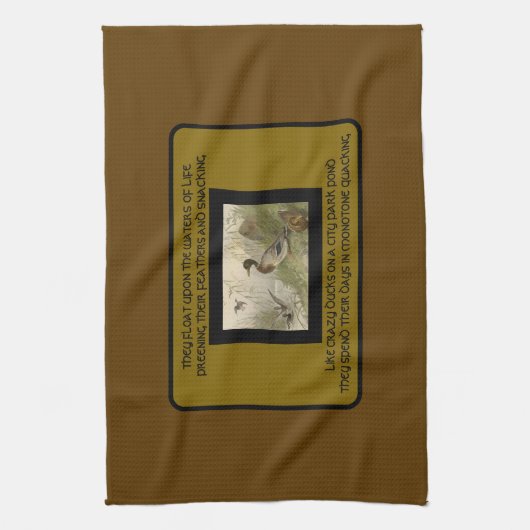 YNOTME Monotone Quacking3 Geschirrtuch (Vertikal)