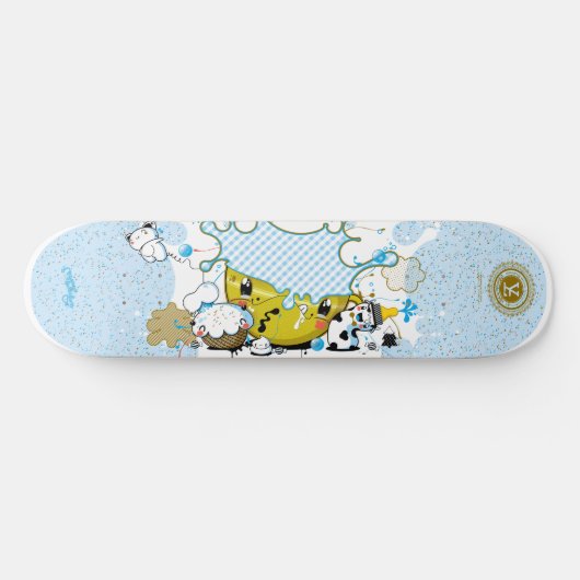 Yo Amo-La Leche "Merendando " Skateboard (Horizontal)