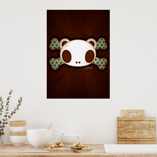 Yo Amo La Leche "Panda Skull" Poster (Küche)