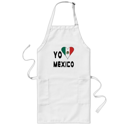Yo Amo Mexico Lange Schürze (Vorne)