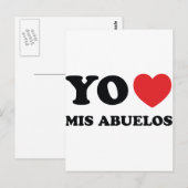 Yo Amo Mis Abuelos Postkarte (Vorne/Hinten)