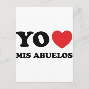 Yo Amo Mis Abuelos Postkarte