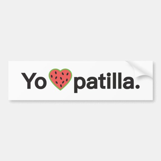 Yo amo Patilla Autoaufkleber (Vorne)