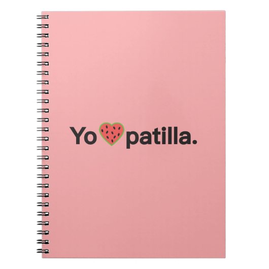 Yo amo Patilla Notebook Notizblock (Vorderseite)