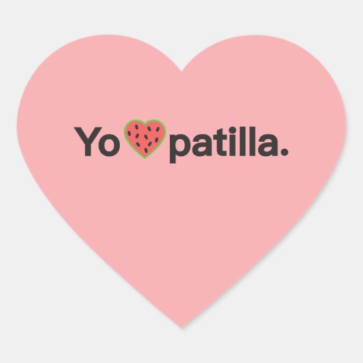 Yo amo Patilla Sticker (Vorderseite)