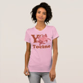 Yo Amo Tocino Spanisch I LIEBE BACON Flugschwein T-Shirt (Vorne ganz)