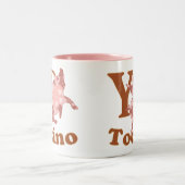 Yo Amo Tocino Spanisch I LIEBE BACON Flugschwein Zweifarbige Tasse (Mittel)