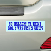 YO! BARACK!! AUTOAUFKLEBER (Auf Auto)