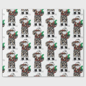 Yo Black Santa Geschenkpapier (Flach)