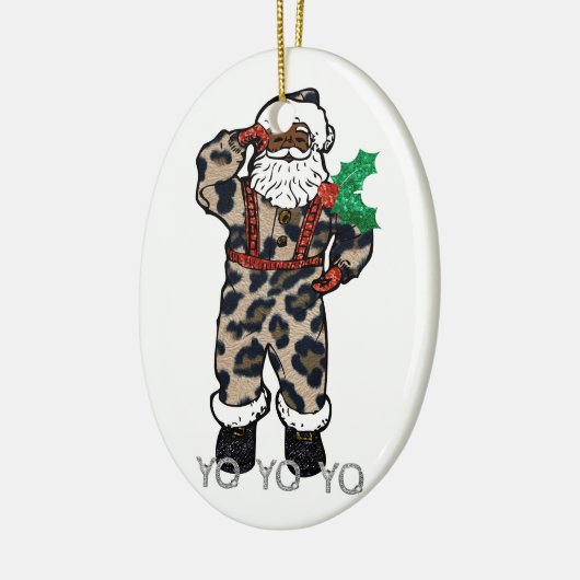 Yo Black Santa Keramik Ornament (Links)