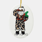 Yo Black Santa Keramik Ornament (Vorne)