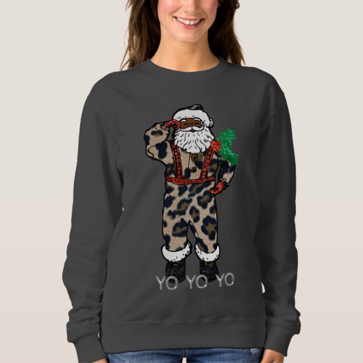 Yo Black Santa Sweatshirt (Vorderseite)
