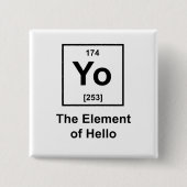Yo! Das Element von hallo Button (Vorderseite)