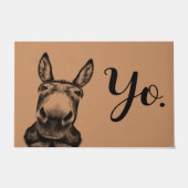 Yo Funny Donkey Doormat | Donkey Lover Wohngestalt Fußmatte (Vorderseite)