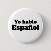 Yo hablo español - Ich spreche Spanisch - Button (Vorderseite)