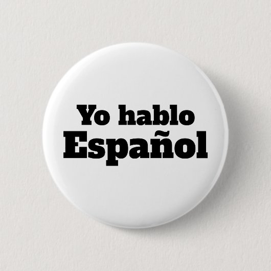 Yo hablo español - Ich spreche Spanisch - Button (Vorderseite)