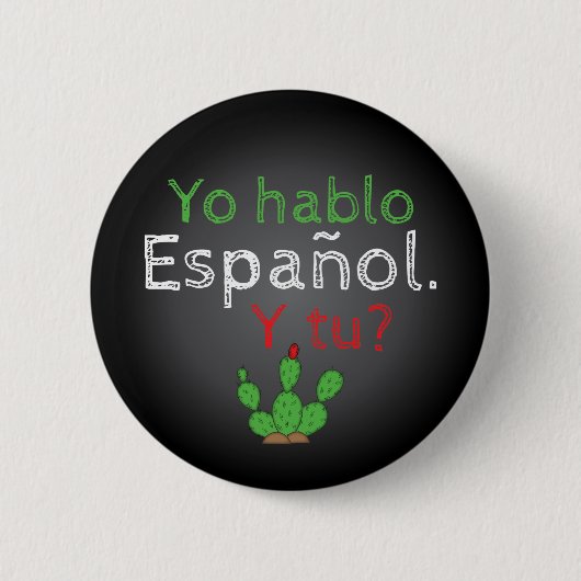 Yo Hablo Español Knopf Button/Botón Button (Vorderseite)