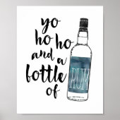 Yo Ho Flasche Rum | Art Print Poster (Vorne)