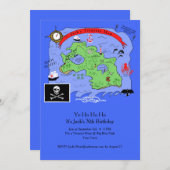 Yo Ho Ho A Kid's Pirate Birthday Party Einladung (Vorne/Hinten)