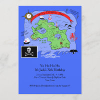 Yo Ho Ho A Kid's Pirate Birthday Party Einladung