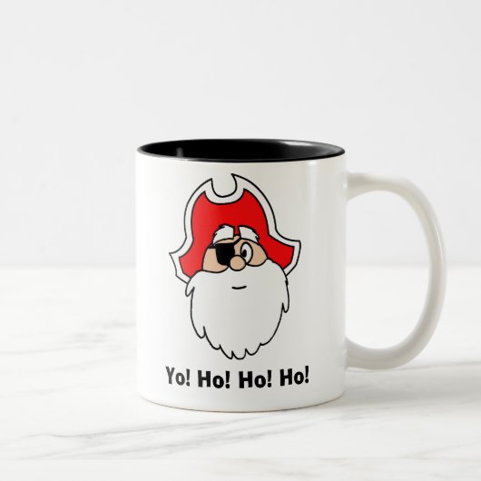 Yo! Ho! Ho! Ho! Sankt-Piraten-Tasse Zweifarbige Tasse (Rechts)