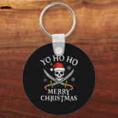 Yo Ho Ho Merry Christmas Holiday Rate Santa Hat Bo Schlüsselanhänger (Vorderseite)