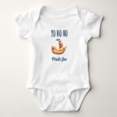 Yo Ho Ho Personalisiert Pirate Ship Baby Strampler (Vorderseite)