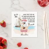 Yo Ho Ho Pirate Santa Ship Rum Weihnachten Serviette (Beispiel)
