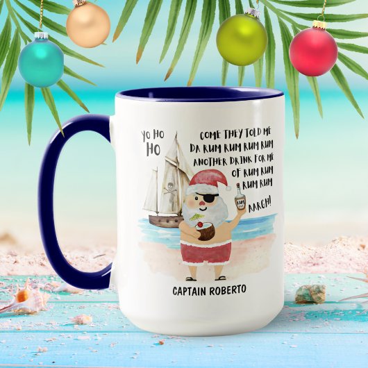 Yo Ho Ho Pirate Santa Ship Rum Weihnachten Tasse