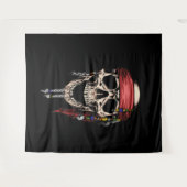 Yo Ho Ho Pirate Skull Ghost Hintergrund Wandteppich (Vorderseite (Horizontal))