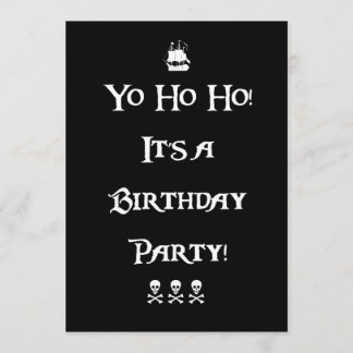 Yo Ho Ho Piraten-Geburtstags-Party Einladung