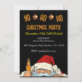 Yo Ho Ho trinkt Weihnachten Party Einladung (Vorderseite)