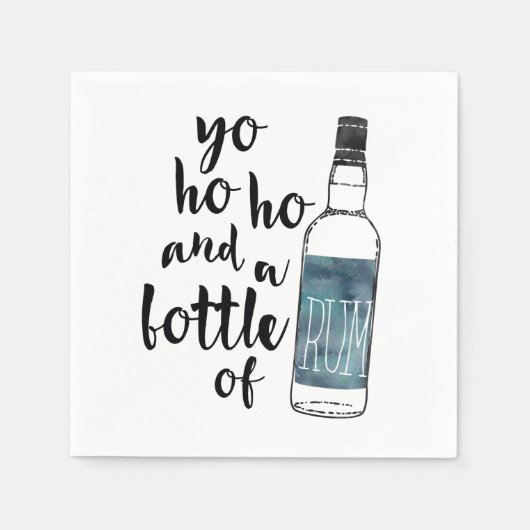 Yo Ho Ho und eine Flasche Rum Pirate Serviette (Vorderseite)