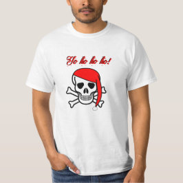 Yo ho ho - Weihnachts Schädel und Kreuzknochen. T-Shirt