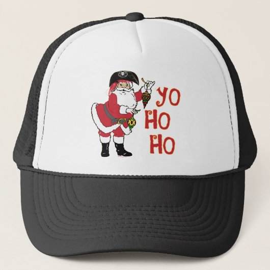 Yo Ho Ho Weihnachtsmannmütze Truckerkappe (Vorderseite)