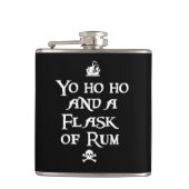 Yo ho und a Flask von Rum, Pirate Flachmann (Vorderseite)