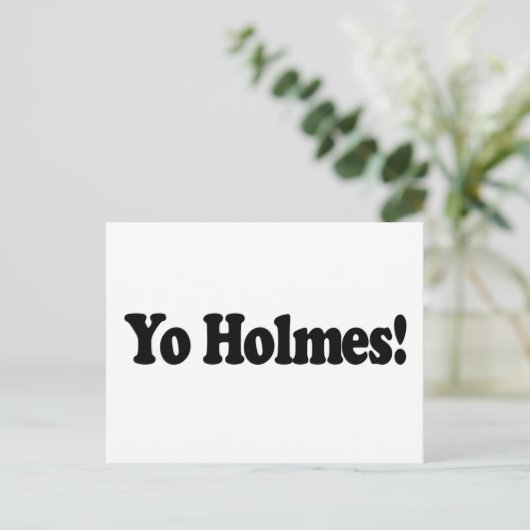 Yo Holmes Postkarte (Stehend Vorderseite)
