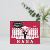 YO kommt Trump 2024 zurück | Whitehouse ULTRA MAGA Postkarte (Stehend Vorderseite)