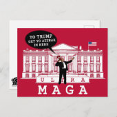 YO kommt Trump 2024 zurück | Whitehouse ULTRA MAGA Postkarte (Vorne/Hinten)