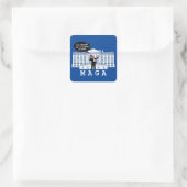 YO kommt Trump 2024 zurück | Whitehouse ULTRA MAGA Quadratischer Aufkleber (Tasche)