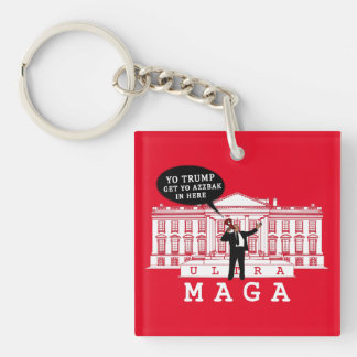 YO kommt Trump 2024 zurück | Whitehouse ULTRA MAGA Schlüsselanhänger