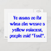 Yo Mama so dick Postkarte (Vorne/Hinten)