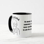 Yo Mama Therapie-Witz-Tasse – Innere Kind-Verschme Tasse (Vorderseite Links)