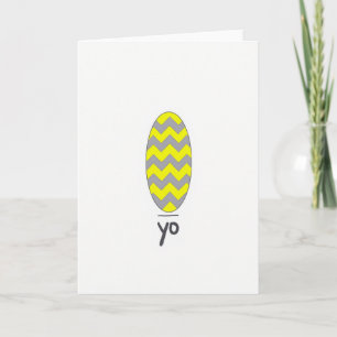 Yo Moderne Grafik-Kunstkarte Karte