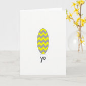 Yo Moderne Grafik-Kunstkarte Karte (Gelbe Blume)