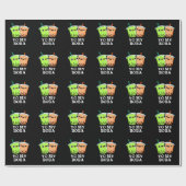 Yo My Boba Funny Boba Tea Pun Dark BG Geschenkpapier (Flach)