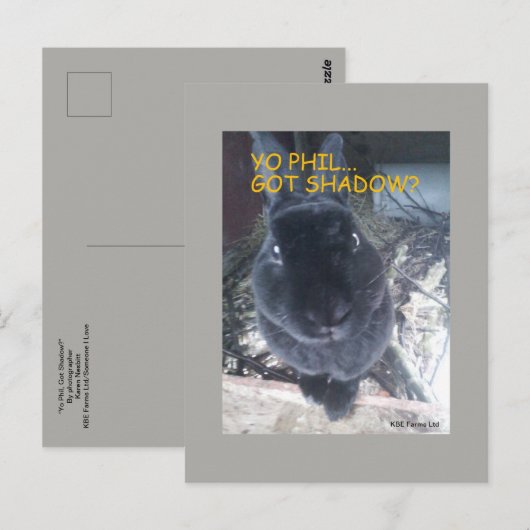 Yo Phil, Got Shadow - Postcard Postkarte (Vorne/Hinten)