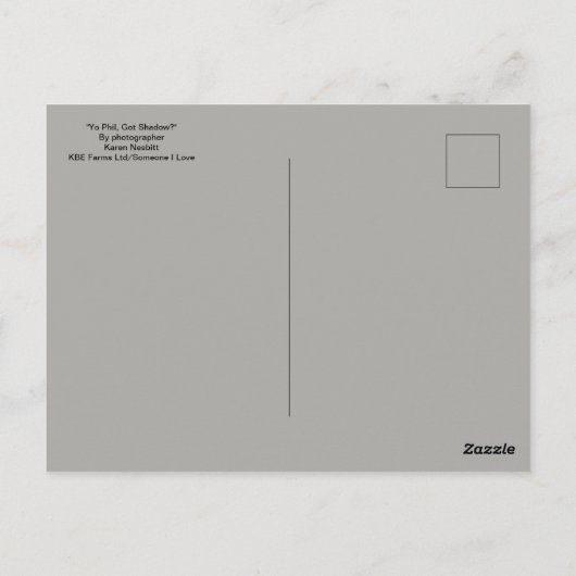Yo Phil, Got Shadow - Postcard Postkarte (Rückseite)