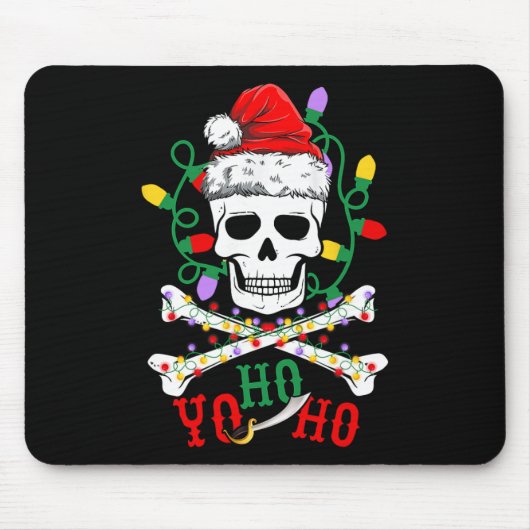 Yo S Ho Pirate Boat Cruise Xmas Skull Crossbones C Mousepad (Vorne)